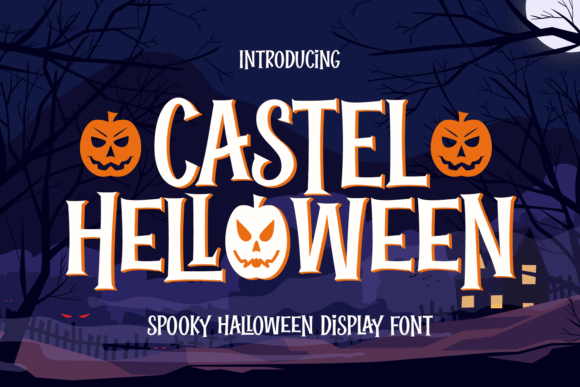 Castel Helloween: A Spooky Display Typeface for Halloween Designs