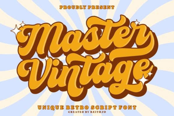 Master Vintage: A Retro Script Display Font for Modern Design