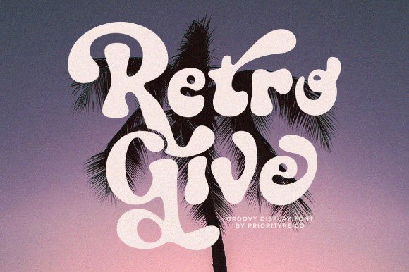 Retro Give: A Bold Display Typeface for Creative Projects